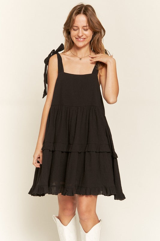 Jade by Jane | Square Neck Ruffle Dress