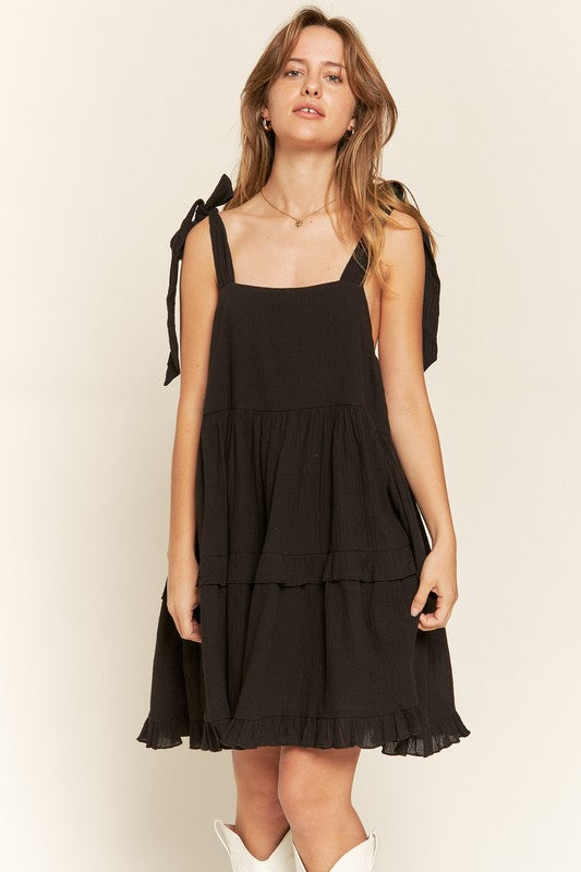 Jade by Jane | Square Neck Ruffle Dress