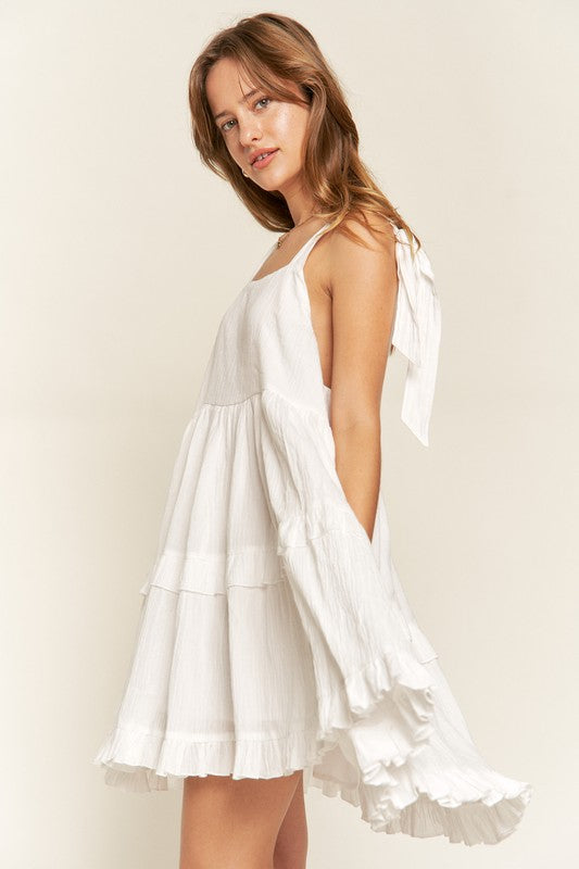 Jade by Jane | Square Neck Ruffle Dress