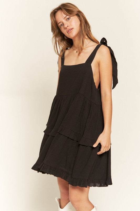 Jade by Jane | Square Neck Ruffle Dress