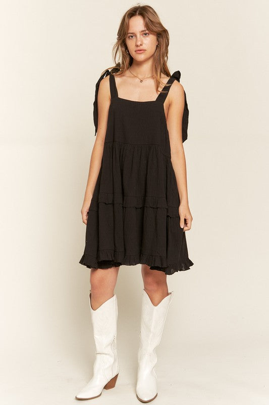 Jade by Jane | Square Neck Ruffle Dress
