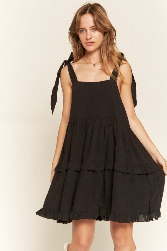 Jade by Jane | Square Neck Ruffle Dress