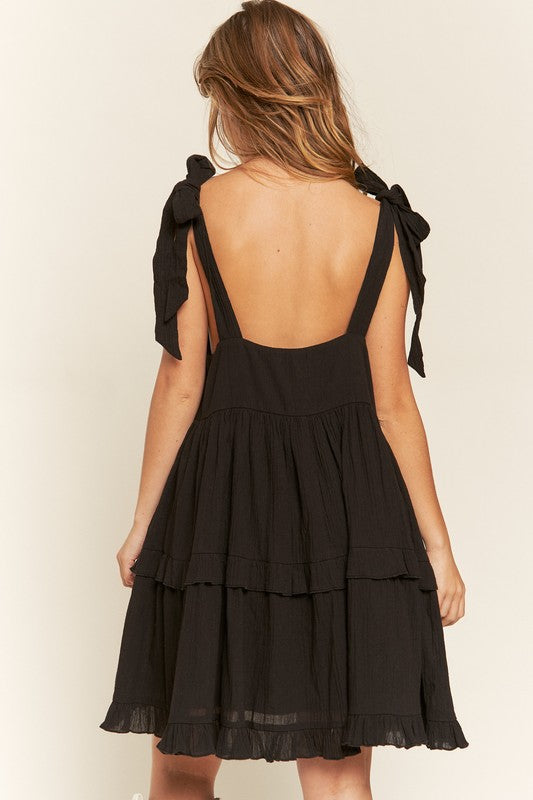 Jade by Jane | Square Neck Ruffle Dress