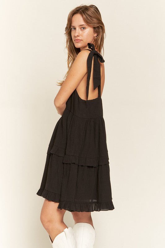 Jade by Jane | Square Neck Ruffle Dress