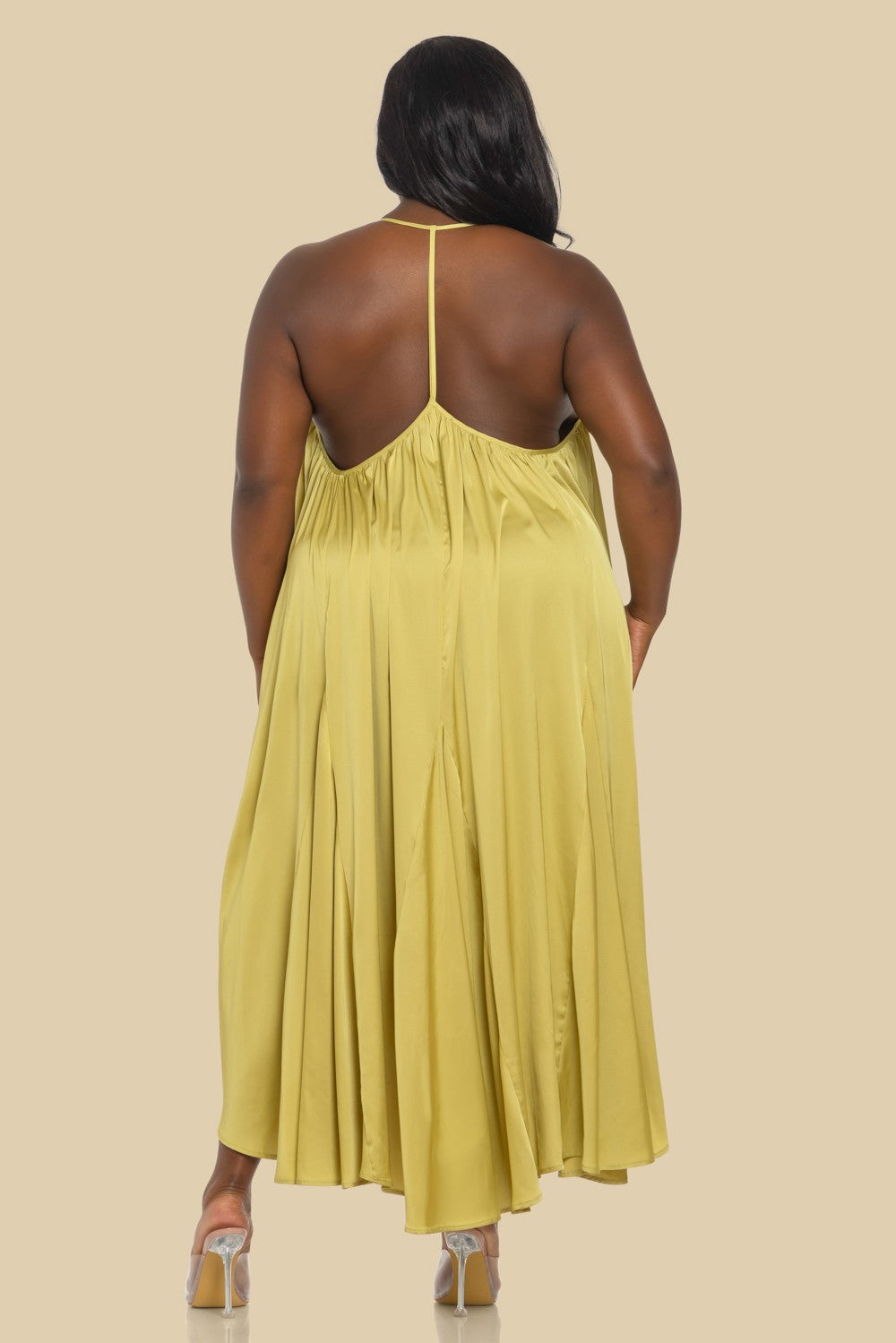 Satin Dress Plus