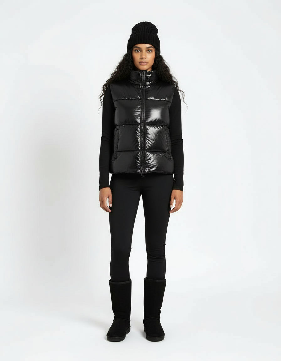 Patent Leather button up Vest