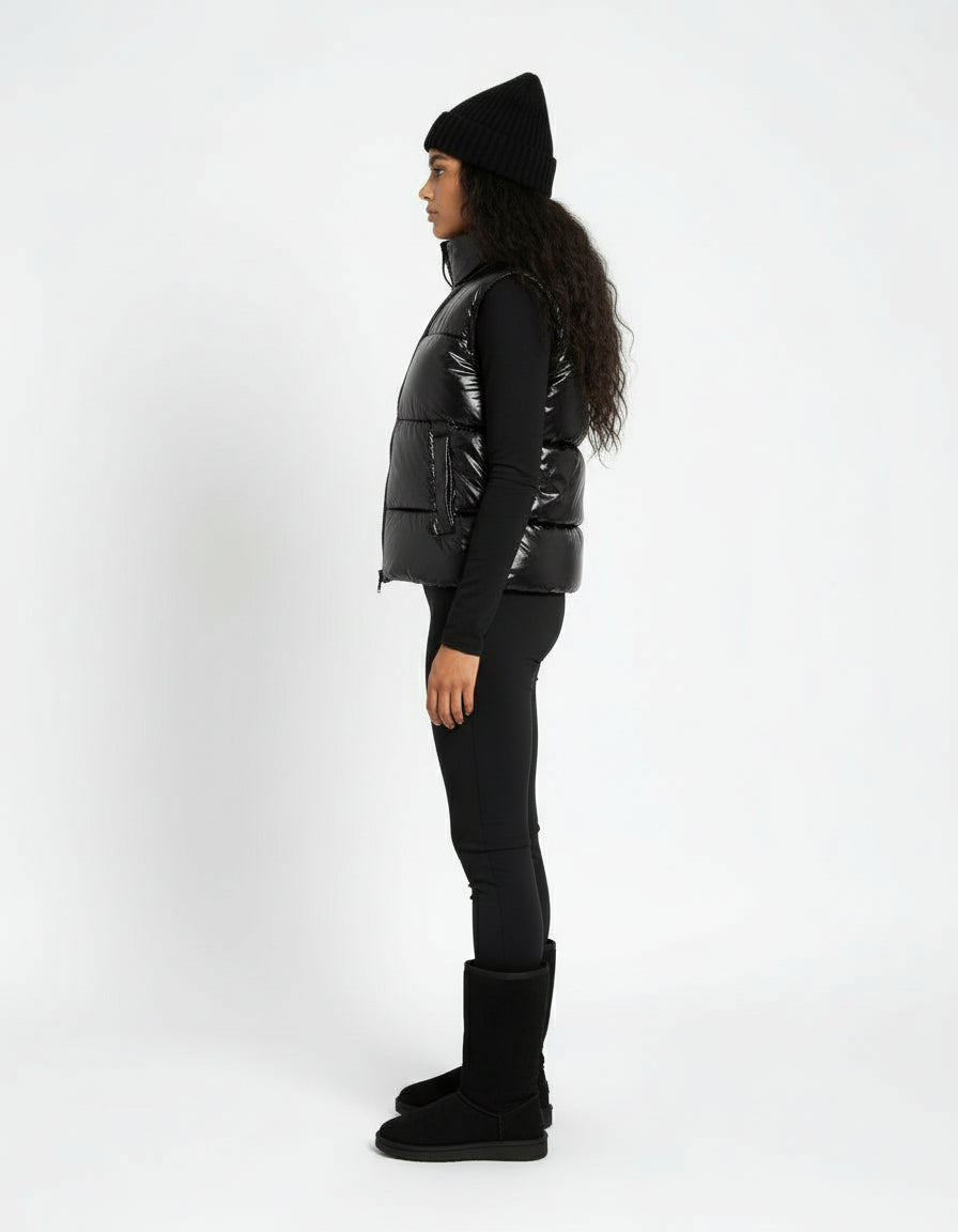 Patent Leather button up Vest